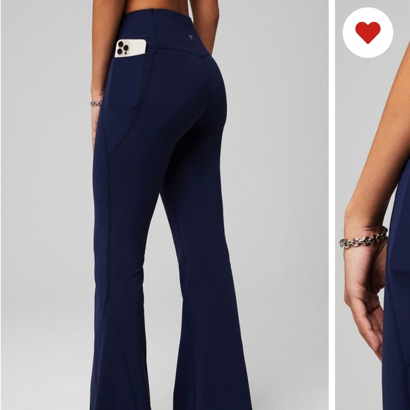 Fabletics Oasis PureLuxe High-Waisted Crossover Flare Pants - Picture 2 of 8